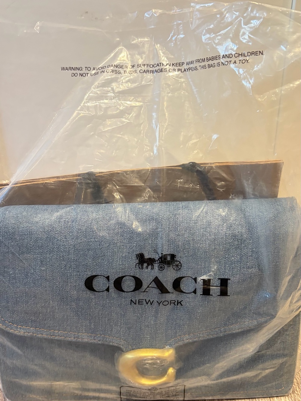 Coach Denim Tabby 30 Shoulder Bag with Gold Hardware - Picture 15 of 15